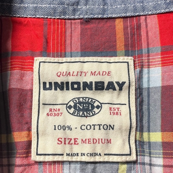 Classic plaid short sleeve button-down shirt by Union Bay - Picture 4 of 4